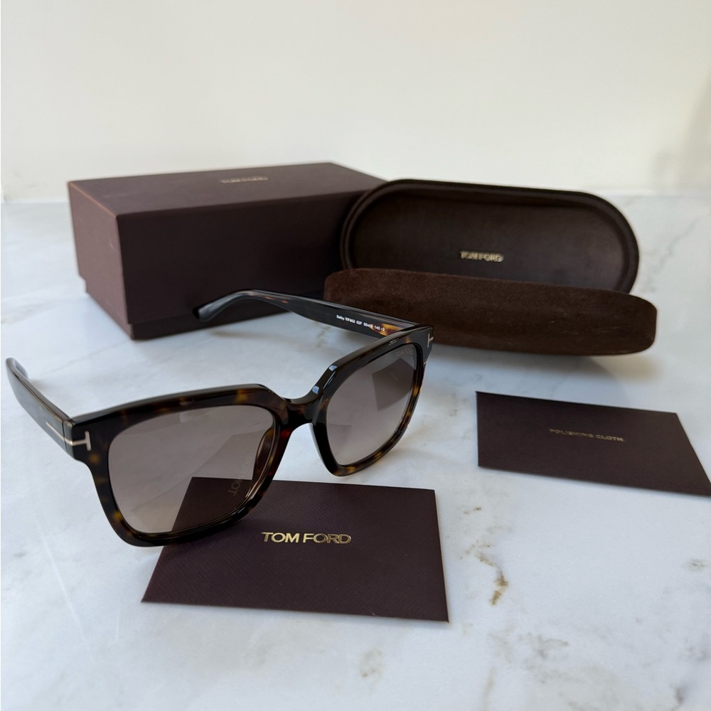 TOM FORD Shelby Tortoise Shell Sunglasses - Picture 3 of 11